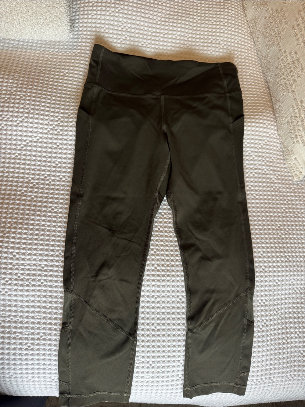 lululemon athletica Olive Green Cropped Leggings
